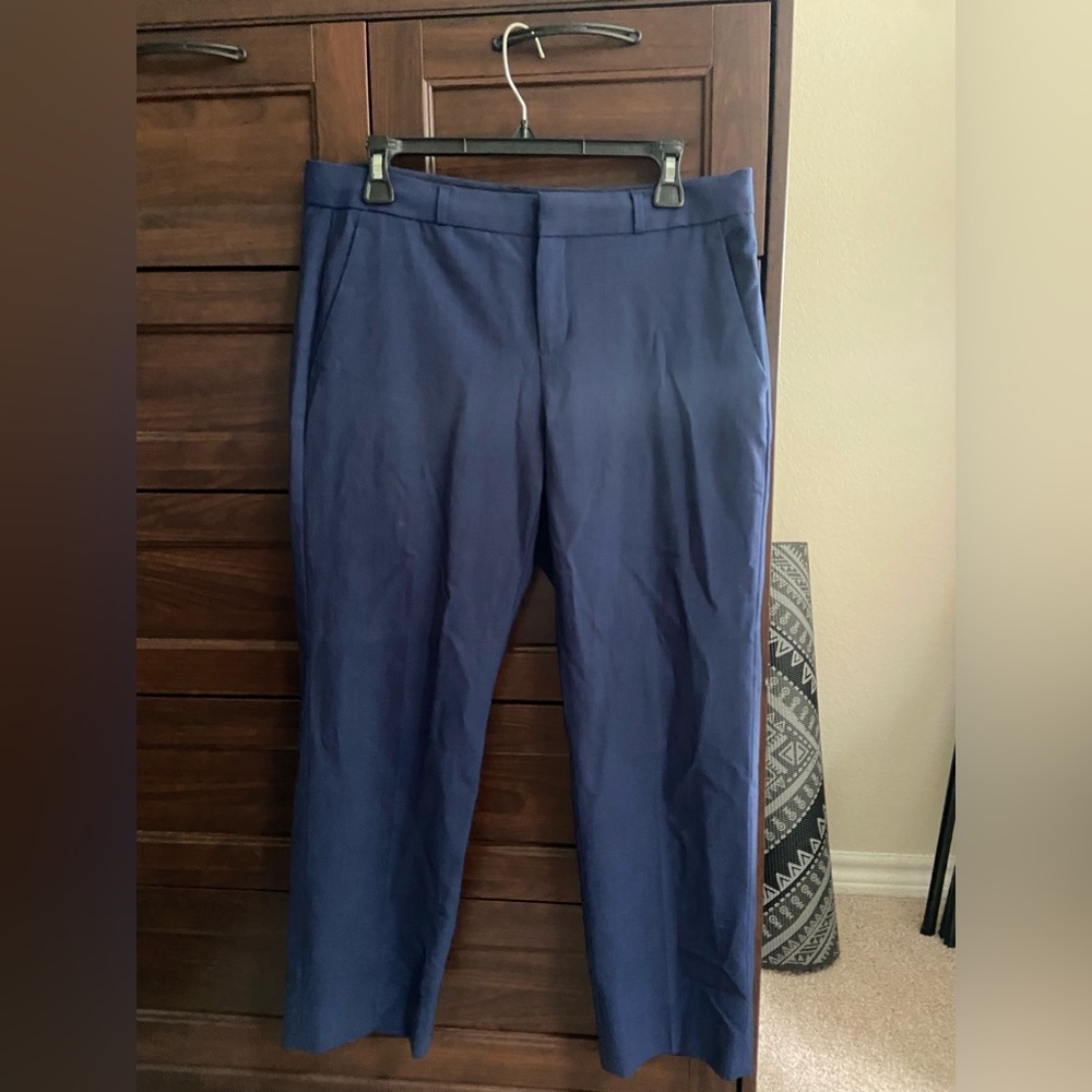 Banana Republic Avery pants, size 6, blue plaid, washable wool